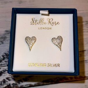 Stella Rose sterling heart earrings